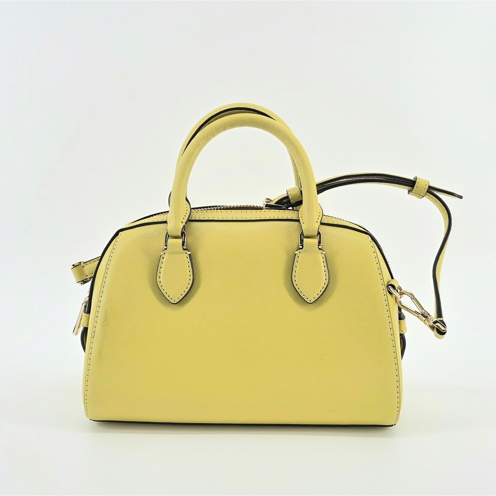 Kate Spade Preppy Satchel Saffiano Leather Crossbody Handbag Women's Yellow - Picture 3 of 9